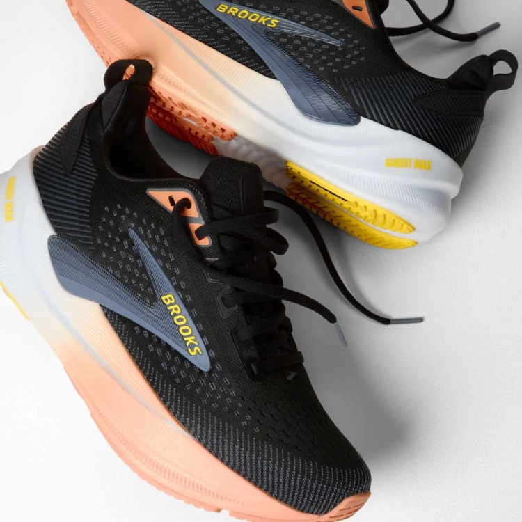 Damskie buty do biegania Brooks Ghost Max 4 – Black/Folkstone/Cyber Peach