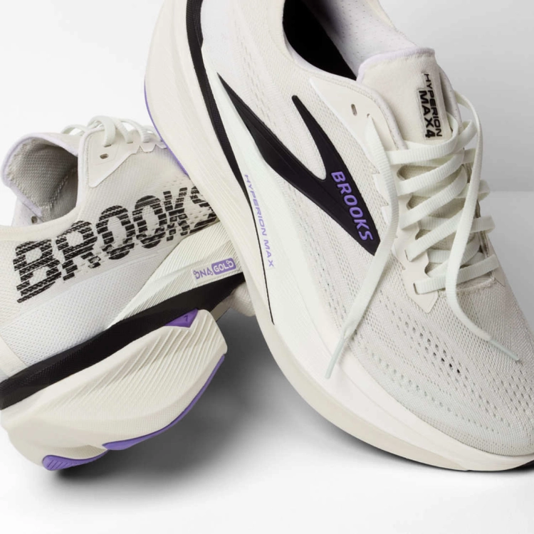 Męskie buty do biegania Brooks Hyperion Max 4 – Grey/Black/Purple Hebe