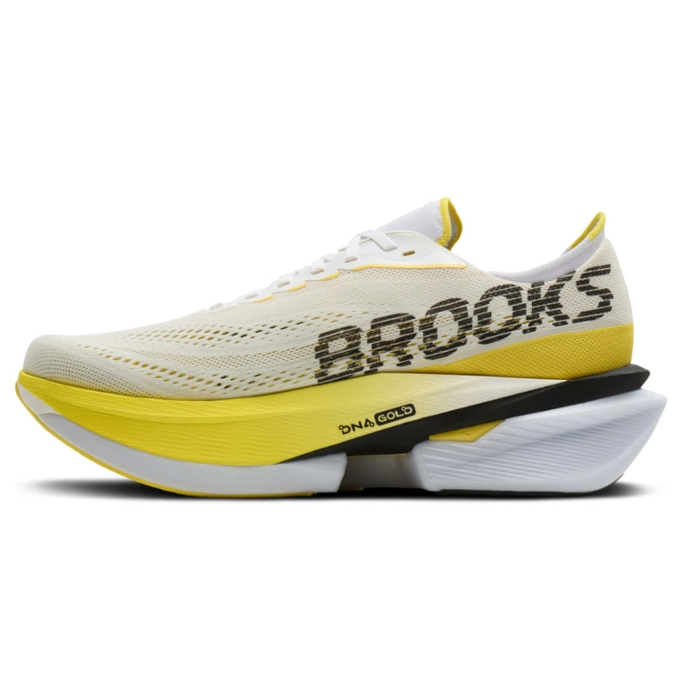 Męskie buty do biegania Brooks Hyperion Max 4 – White/Cyber Yellow/Black