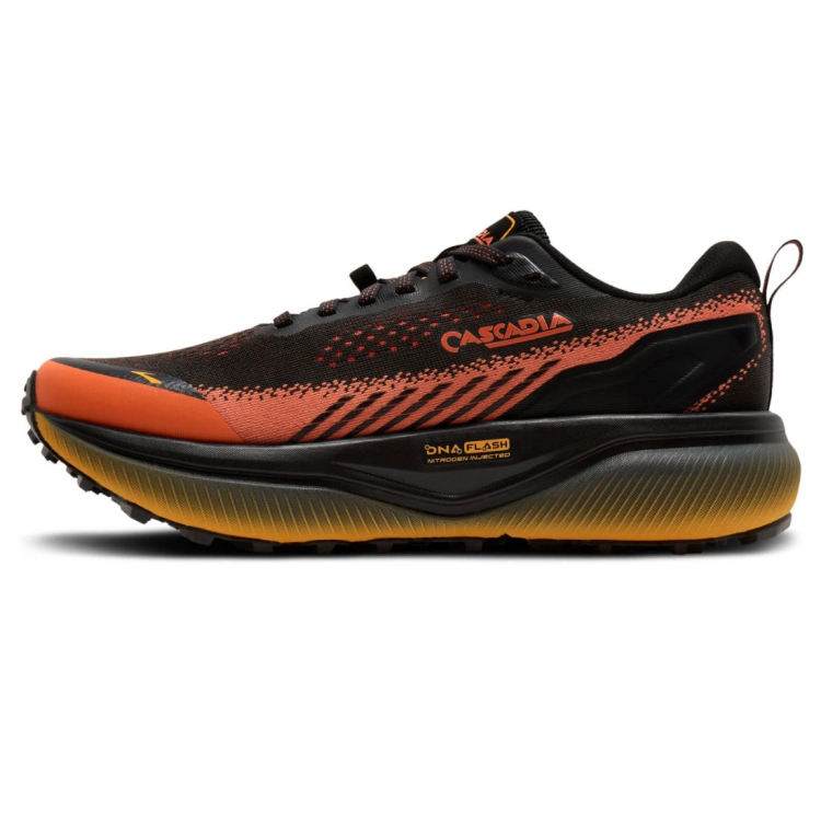 Męskie buty do biegania Brooks Cascadia 20 – Black/Tigerlily/Orange