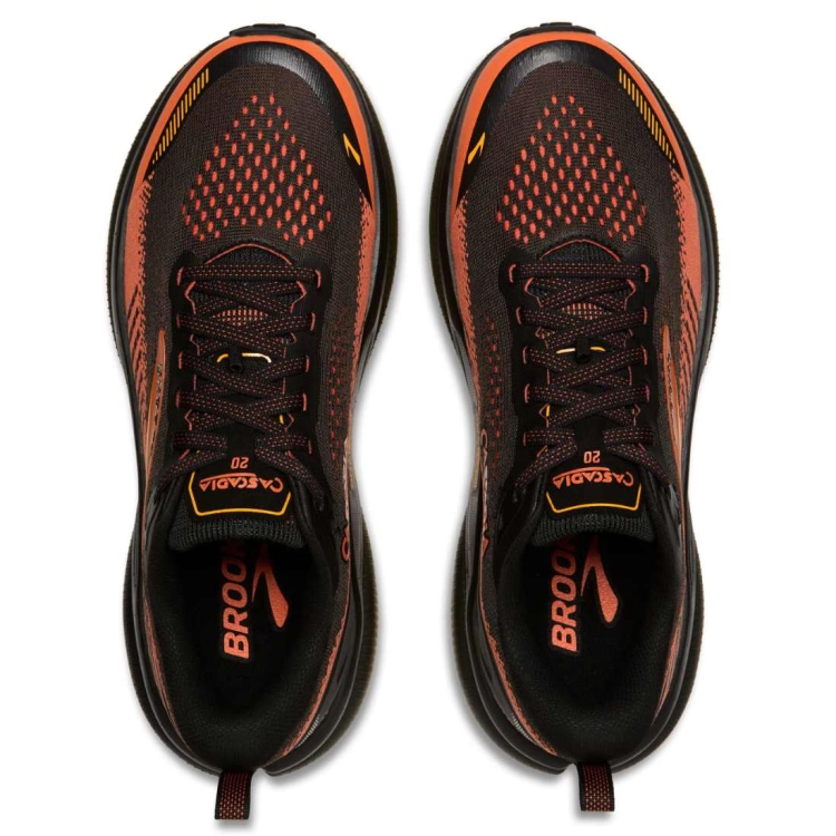 Męskie buty do biegania Brooks Cascadia 20 – Black/Tigerlily/Orange