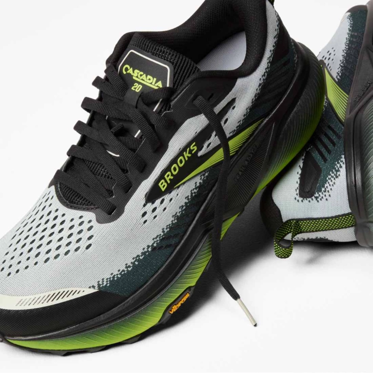 Męskie buty do biegania Brooks Cascadia 20 – Grey/Black/Nightlife
