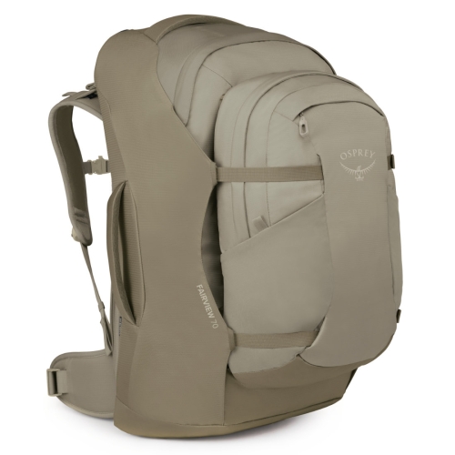 Damski plecak podróżny Osprey Fairview 70 - Sawdust-Olive Tan