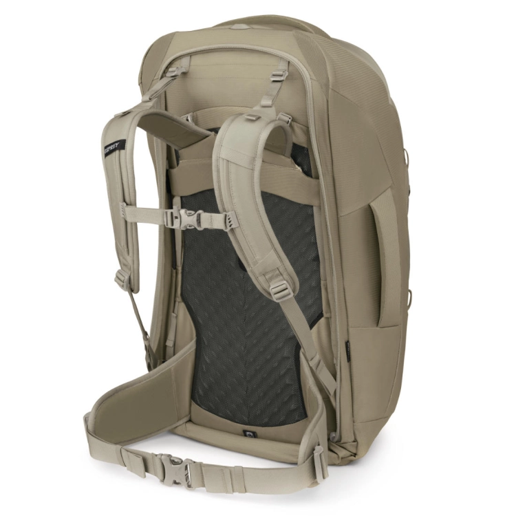 Damski plecak podróżny Osprey Fairview 70 - Sawdust-Olive Tan