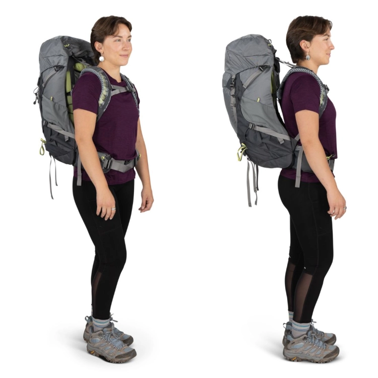 Dwukomorowy plecak damski Osprey Sirrus 36 – Medium Grey