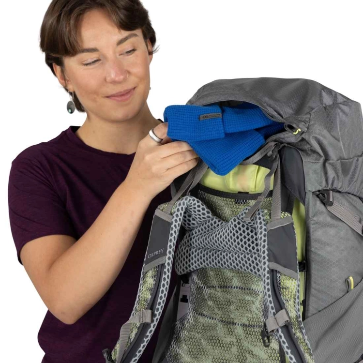 Dwukomorowy plecak damski Osprey Sirrus 36 – Medium Grey