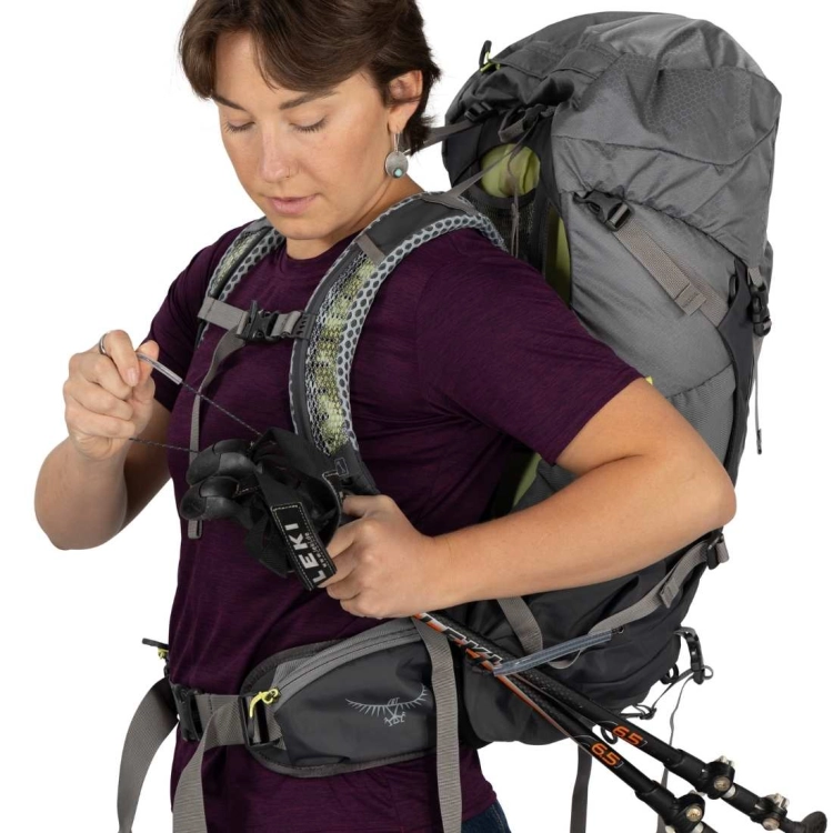 Dwukomorowy plecak damski Osprey Sirrus 36 – Medium Grey