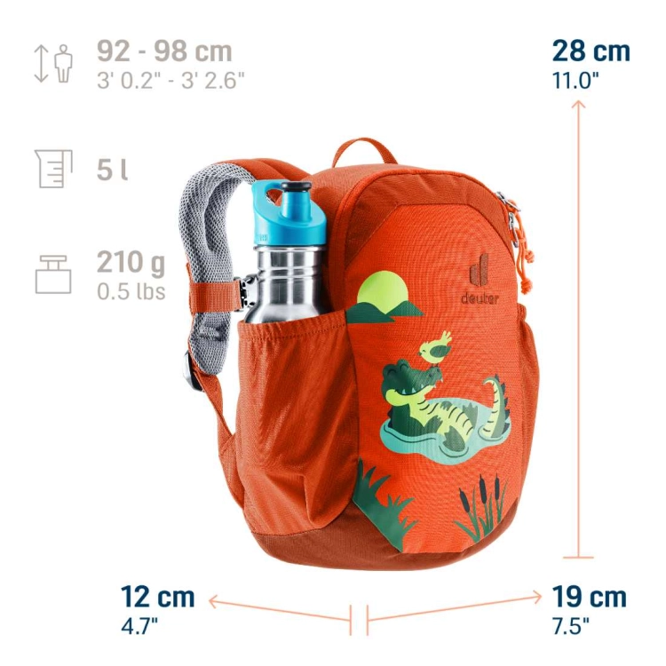 Mały plecak dziecięcy Deuter Pico - Flame-Brick