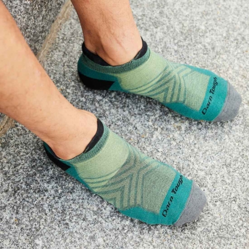 Skarpety Darn Tough Men's Run No Show Tab Cushioned Ultra-Lightweight Running Sock – Teal