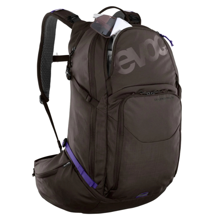 Duży plecak rowerowy Evoc Explorer PRO 30 - Coffee