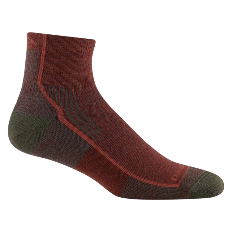 Męskie skarpety trekkingowe Darn Tough Men's Hiker Quarter Midweight Hiking Sock – Chestnut