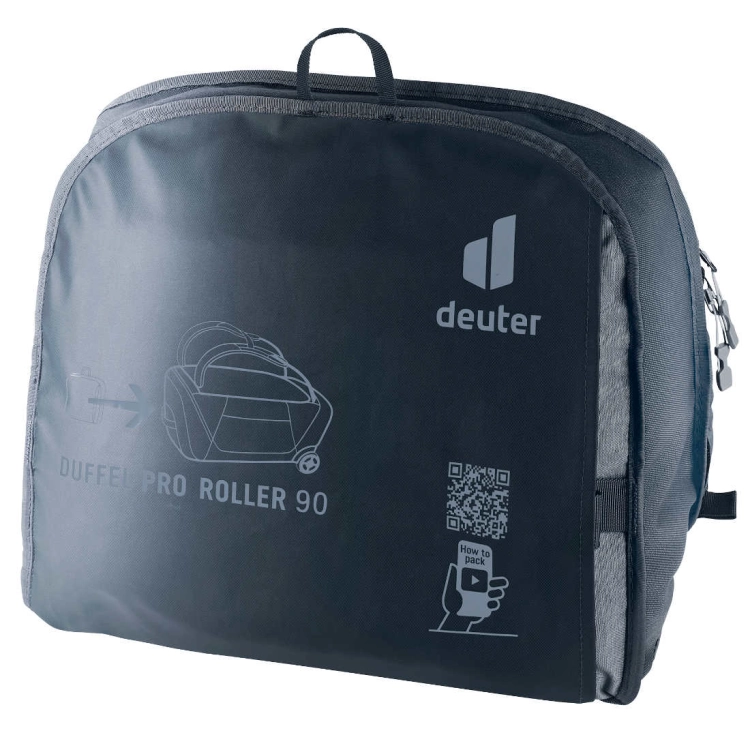 Składana torba podróżna z kółkami Deuter Duffel Pro Roller 90 - Black