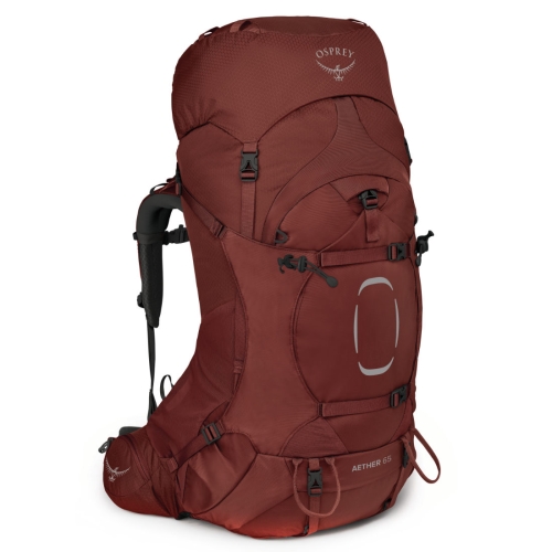 Trekingowy plecak męski Osprey Aether 65 L/XL - Acorn Red