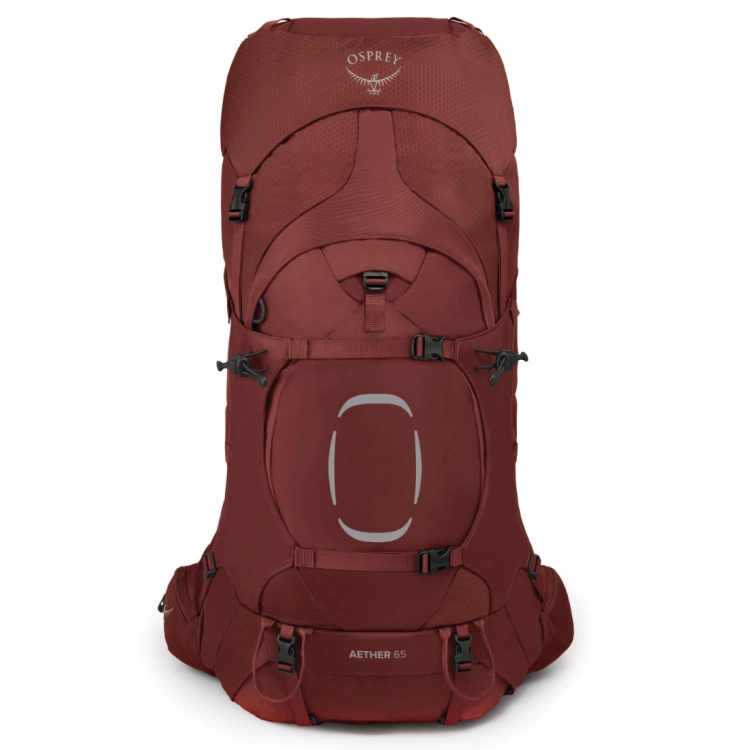 Trekingowy plecak męski Osprey Aether 65 L/XL - Acorn Red
