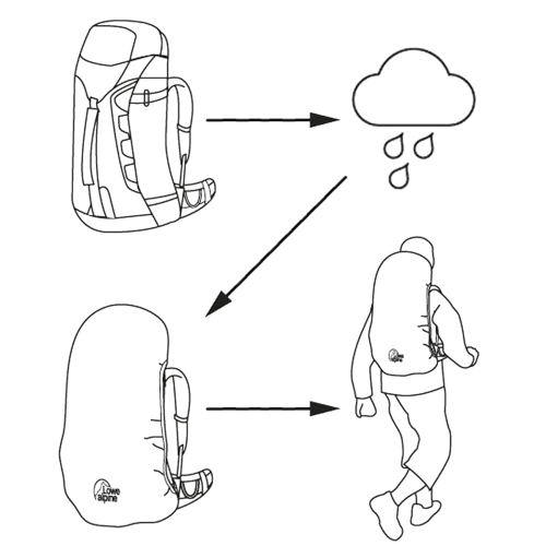 Pokrowiec Lowe Alpine Raincover XL FLOURESCENT