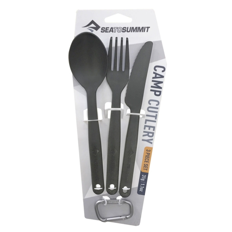 Zestaw sztućców Sea To Summit Camp Cutlery Set - 3pc - Charcoal