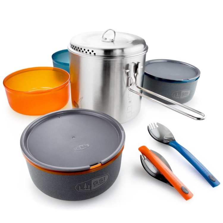 Zestaw naczyń turystycznych GSI Outdoors Glacier Stainless Dualist