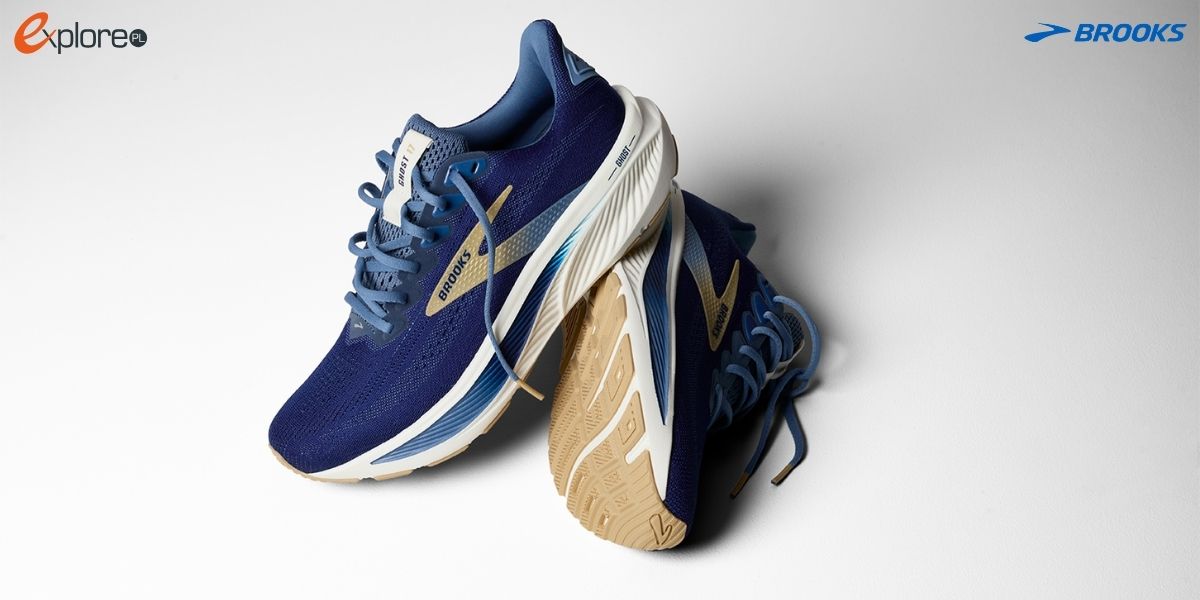 Buty Brooks Ghost 17 na szarym tle