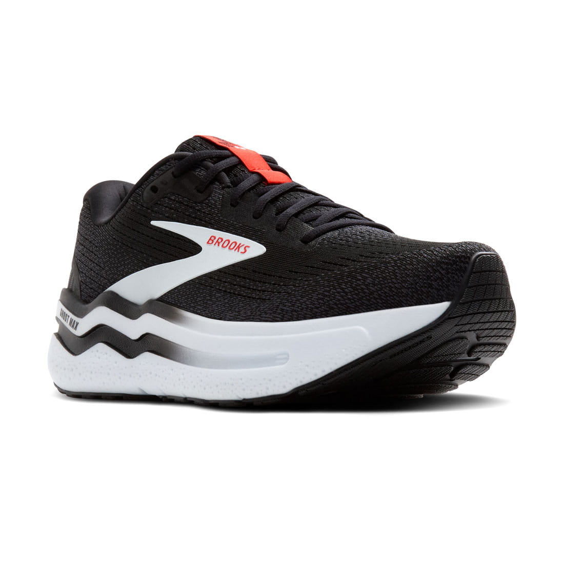 Męskie buty do biegania Brooks Ghost Max 2 – Black/White/Fiery Red