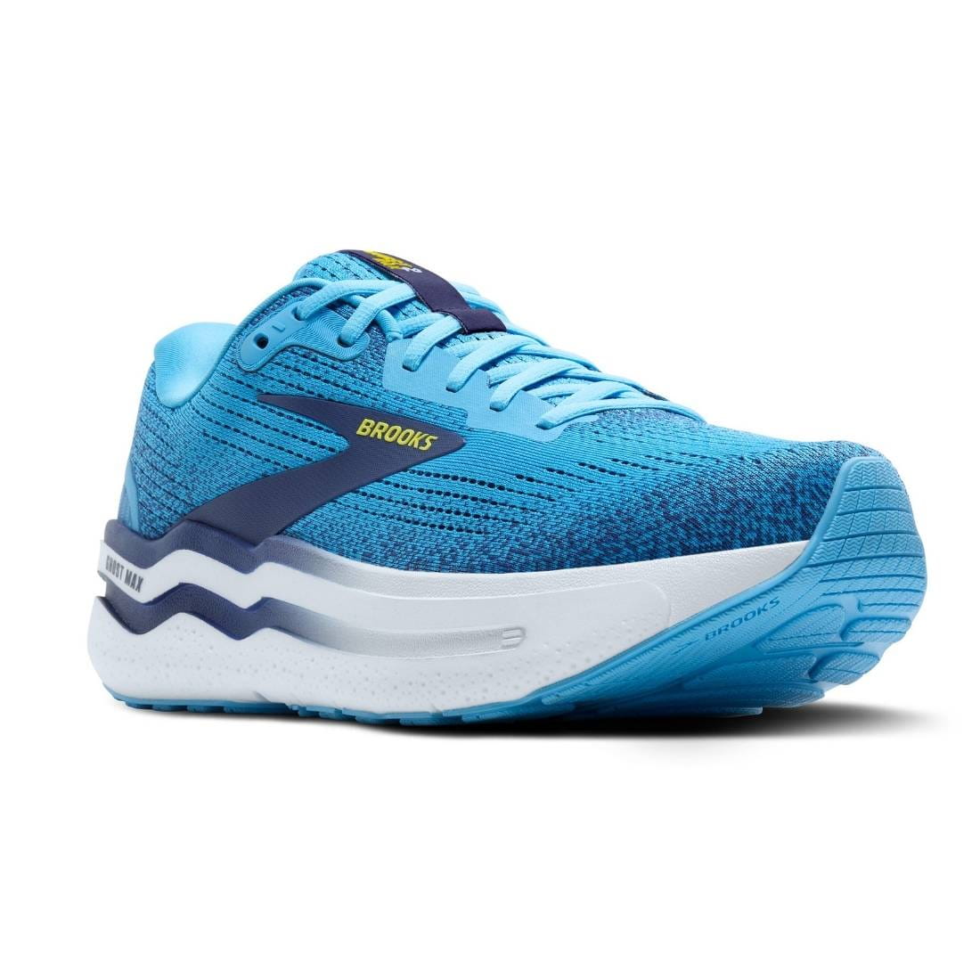 Męskie buty do biegania Brooks Ghost Max 2 – Bonnie Blue/Blue Ribbon/Yellow