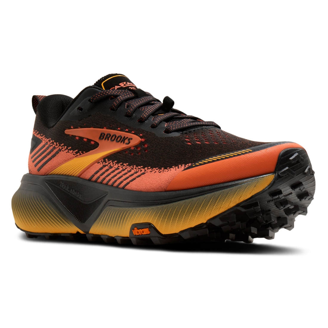 Męskie buty do biegania Brooks Cascadia 20 – Black/Tigerlily/Orange