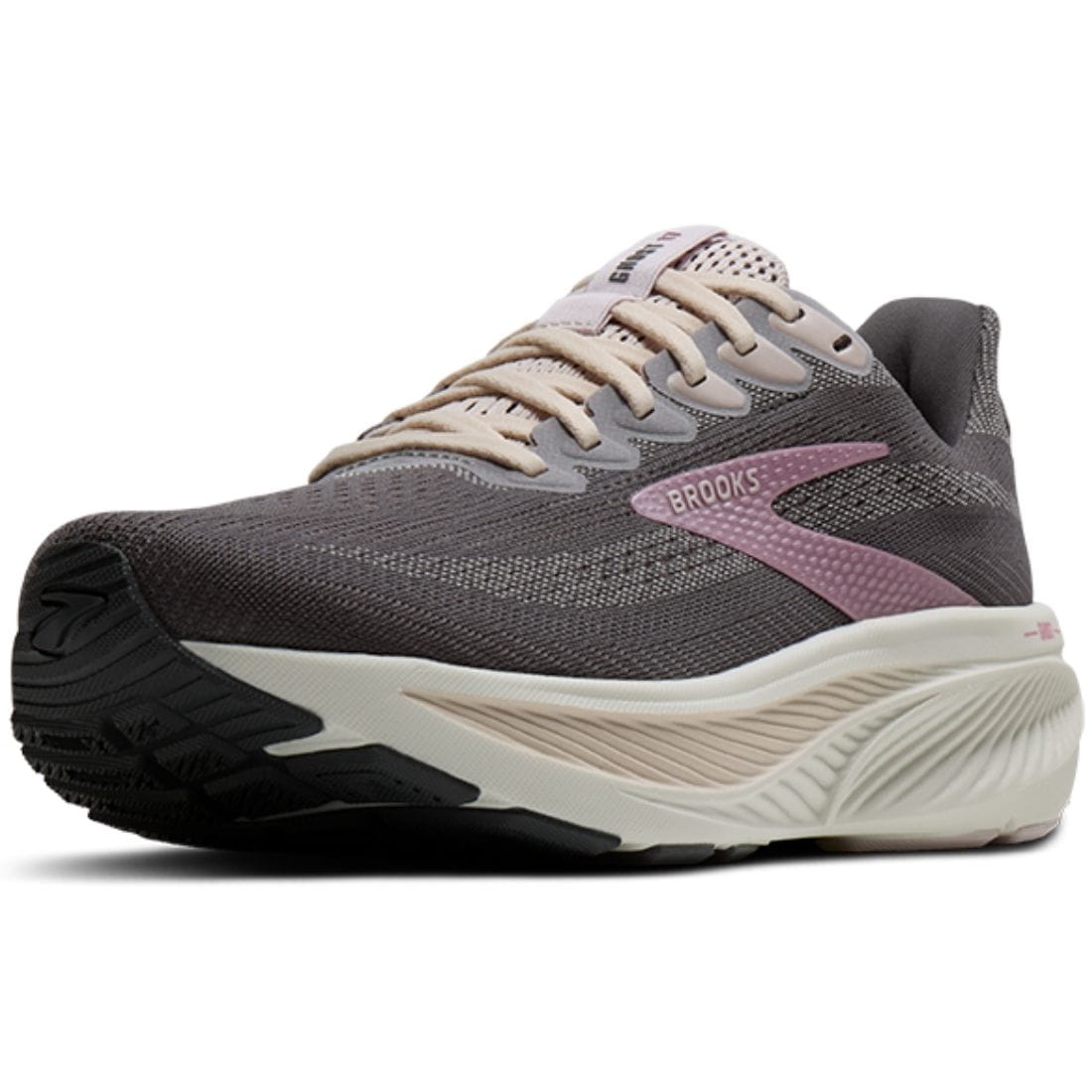 Damskie buty do biegania Brooks Ghost 17 – Poppy Seed/Pink/Bluewash