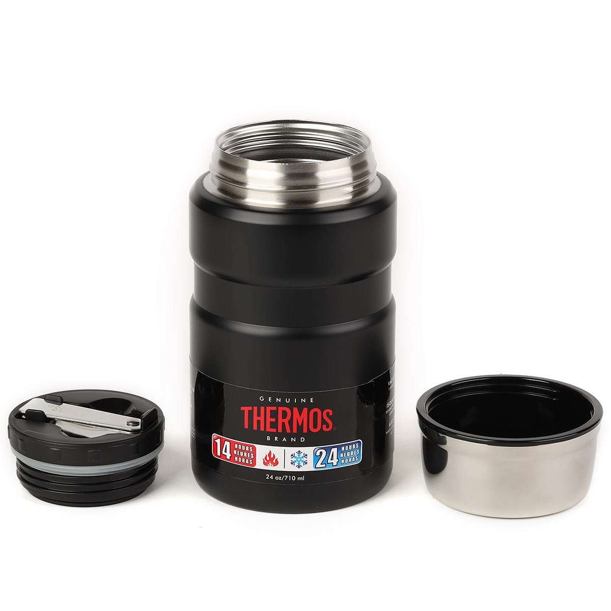 Termos z łyżką THERMOS King Food Jar 710ml Matte Black Explore.pl