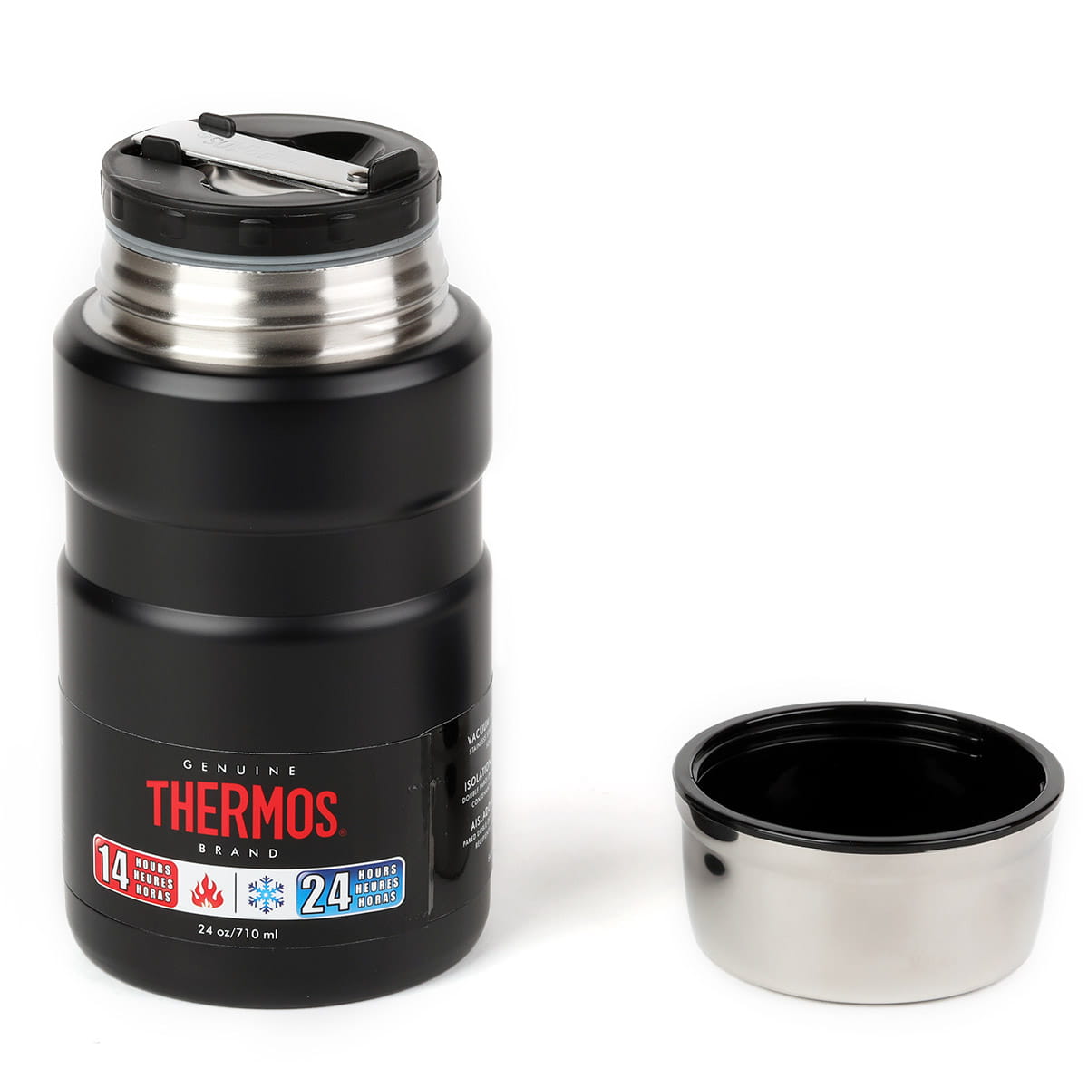 Termos z łyżką THERMOS King Food Jar 710ml Matte Black Explore.pl