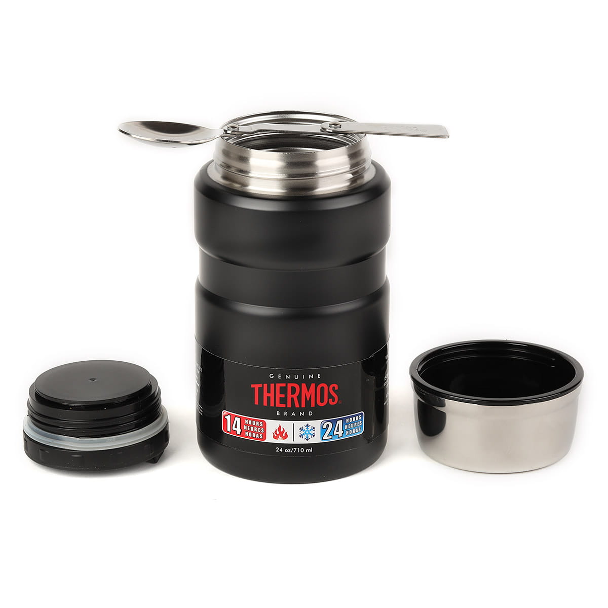 Termos z łyżką THERMOS King Food Jar 710ml Matte Black Explore.pl