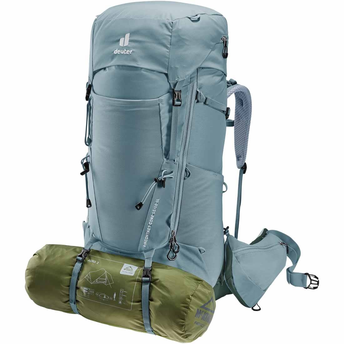 Sac à Dos Trekking Deuter Aircontact Core 55+10L - Femme, Système Dorsal Aéré, Matériaux Recyclés