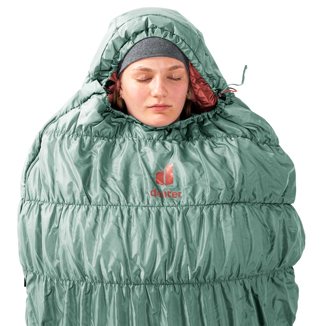 Sac De Couchage Deuter Exosphere -11°C SL - Zip Gauche, Rembourrage ThermoStretch, Taille Slim Line